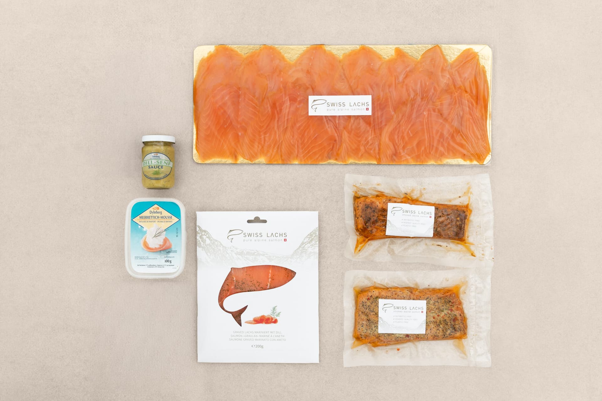 Apéro-Set mit Rauchlachs für 8-10 Personen