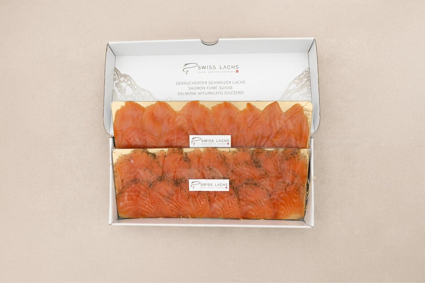 Duo aus Rauchlachs und Graved Lachs